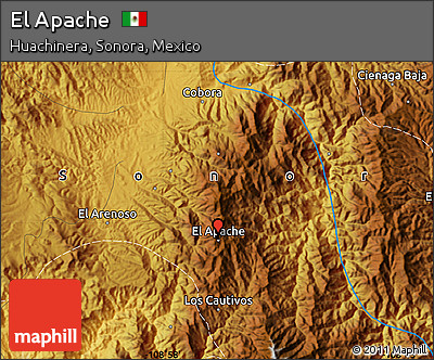 Physical Map of El Apache