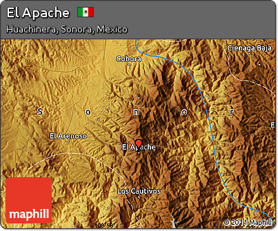 Physical Map of El Apache