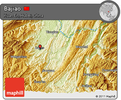 Physical 3D Map of Bajiao