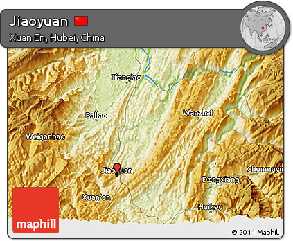 Physical 3D Map of Jiaoyuan