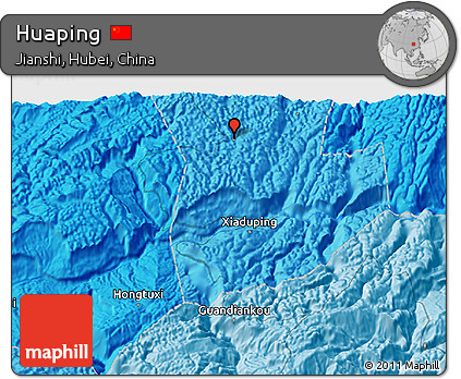 Political 3D Map of Huaping