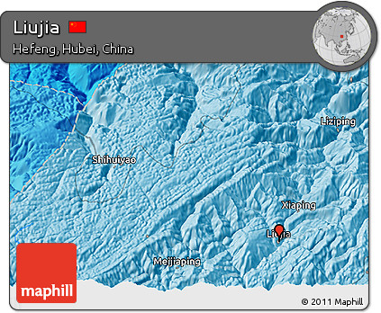 Political 3D Map of Liujia