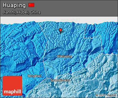 Political 3D Map of Huaping