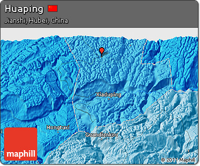 Political 3D Map of Huaping
