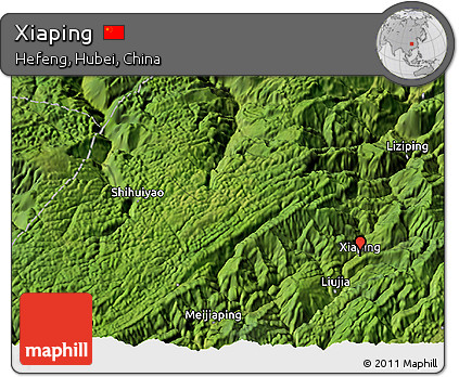 Satellite 3D Map of Xiaping