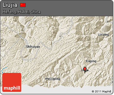 Shaded Relief 3D Map of Liujia