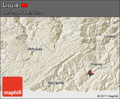 Shaded Relief 3D Map of Liujia