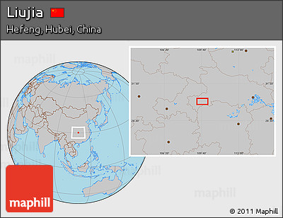 Gray Location Map of Liujia