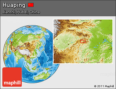 Physical Location Map of Huaping