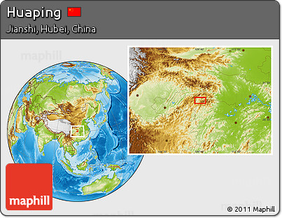 Physical Location Map of Huaping