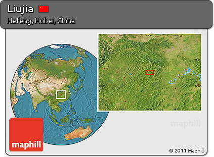Satellite Location Map of Liujia