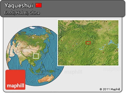 Satellite Location Map of Yaqueshui