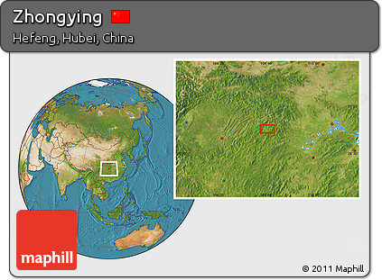 Satellite Location Map of Zhongying