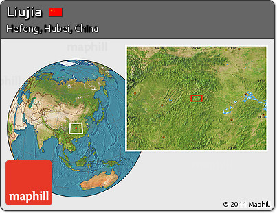 Satellite Location Map of Liujia