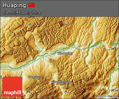 Physical Map of Huaping