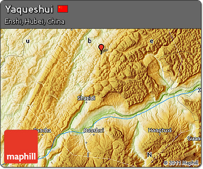 Physical Map of Yaqueshui