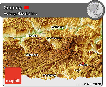 Physical Panoramic Map of Xiaping