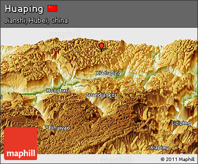Physical Panoramic Map of Huaping
