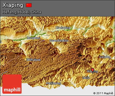 Physical Panoramic Map of Xiaping