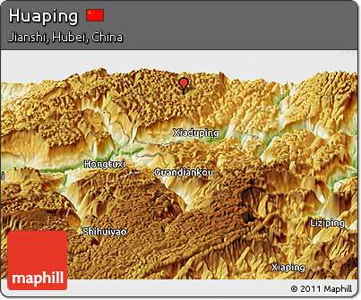 Physical Panoramic Map of Huaping