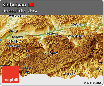 Physical Panoramic Map of Shihuiyao