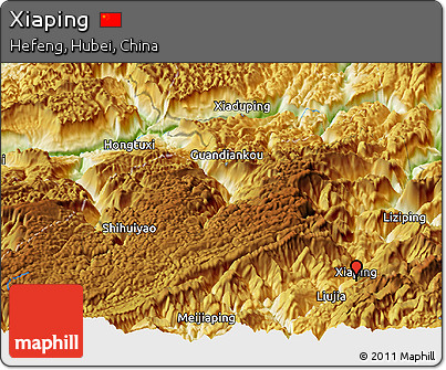 Physical Panoramic Map of Xiaping