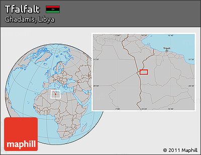 Gray Location Map of Tfalfalt