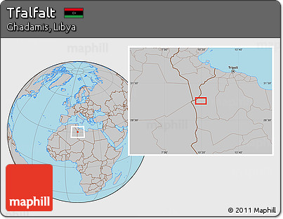 Gray Location Map of Tfalfalt