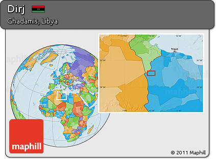 Political Location Map of Dirj