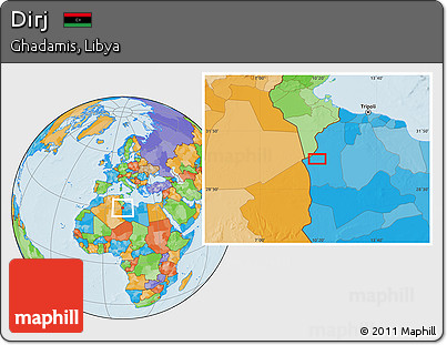 Political Location Map of Dirj