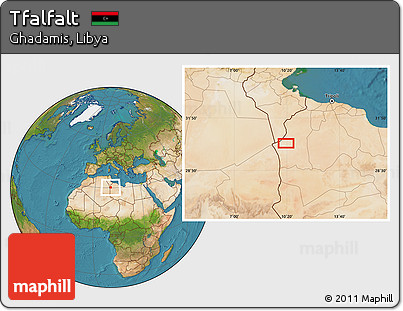 Satellite Location Map of Tfalfalt