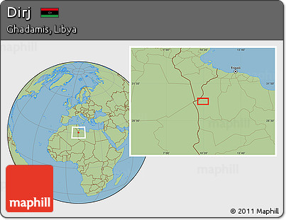 Savanna Style Location Map of Dirj