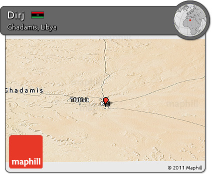 Satellite Panoramic Map of Dirj
