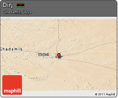 Satellite Panoramic Map of Dirj