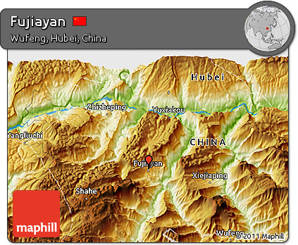 Physical 3D Map of Fujiayan