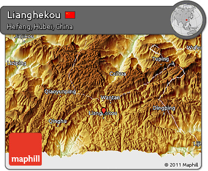 Physical 3D Map of Lianghekou