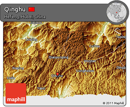 Physical 3D Map of Qinghu