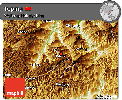 Physical 3D Map of Tuping