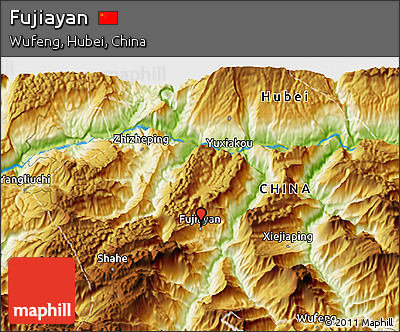 Physical 3D Map of Fujiayan