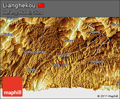 Physical 3D Map of Lianghekou