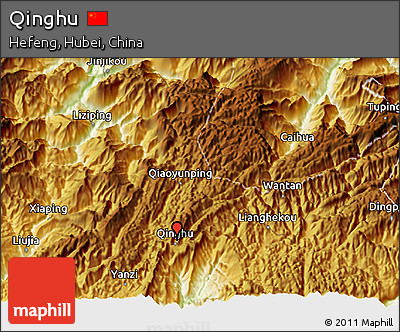 Physical 3D Map of Qinghu