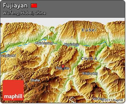 Physical 3D Map of Fujiayan