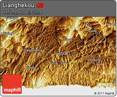 Physical 3D Map of Lianghekou
