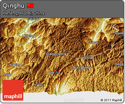 Physical 3D Map of Qinghu