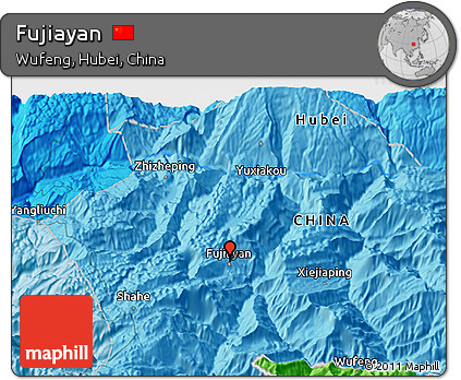 Political 3D Map of Fujiayan