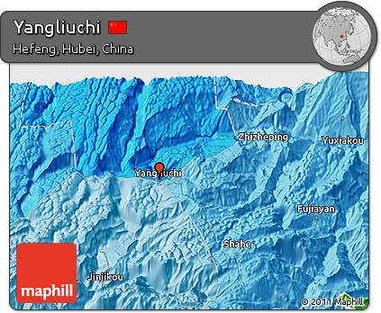Political 3D Map of Yangliuchi