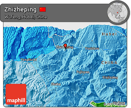 Political 3D Map of Zhizheping