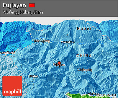 Political 3D Map of Fujiayan