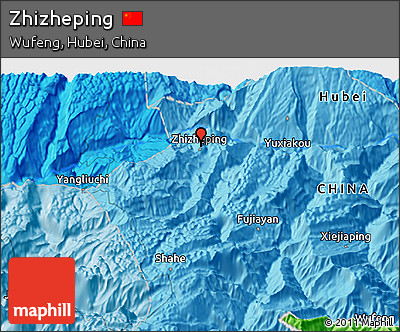 Political 3D Map of Zhizheping