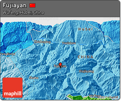 Political 3D Map of Fujiayan